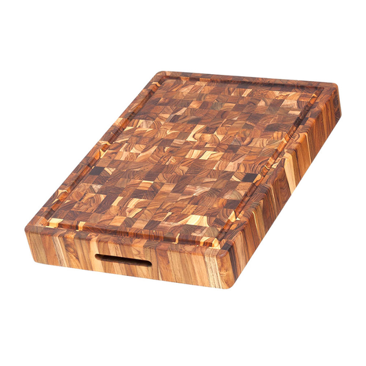 Wooden Rectangle Butcher Block – Teak & Walnut
